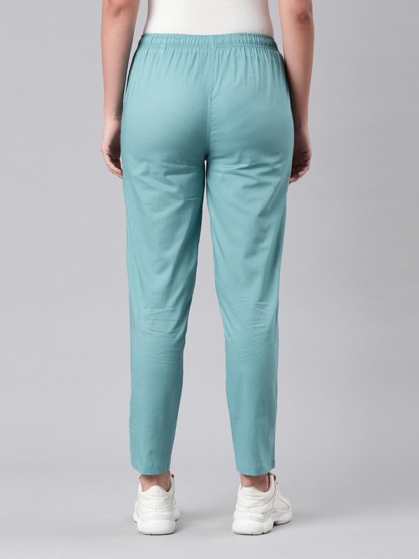 Go Colors_Women_Cotton Pant_Light Mint_XL