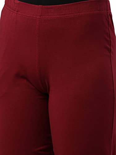 GO COLORS Women Maroon Mid Rise Regular Fit Cotton Kurti Pants