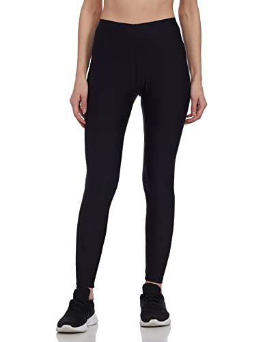 GO COLORS Shimmer Ankle Length Leggings for Women | Smooth Nylon Finish, Mid Rise, Black