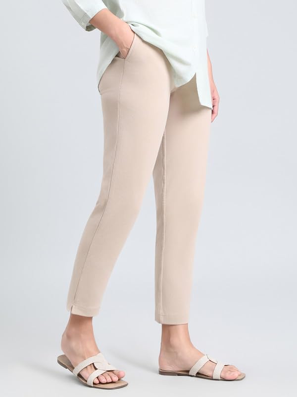 Go Colors_Women_Kurti Pant_Dark Beige_XL