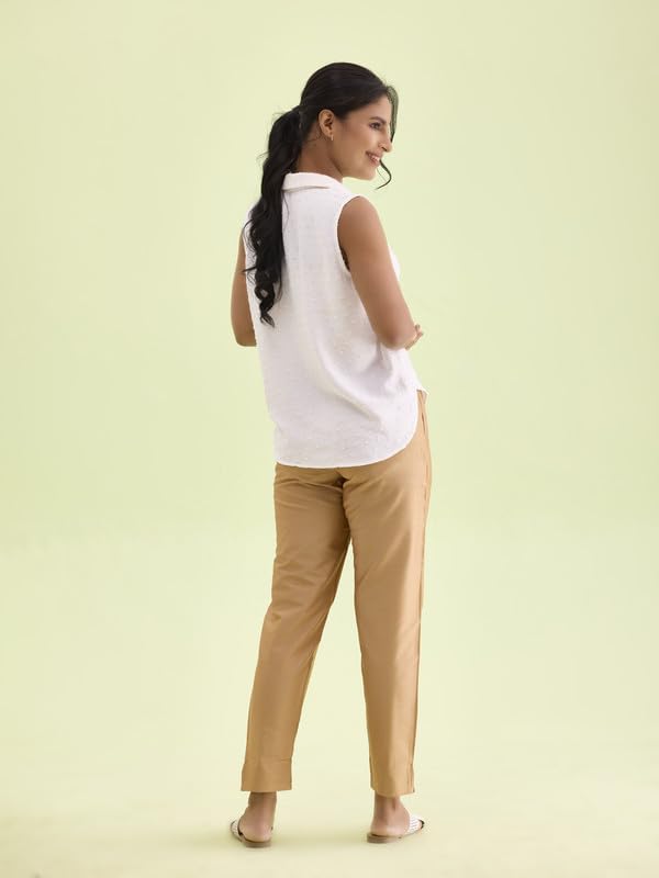 Go Colors_Women_Metallic Pant_Antique Gold_2X