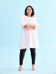 GO COLORS Shimmer Churidar for Women | Smooth Nylon Finish, Mid Rise, Black