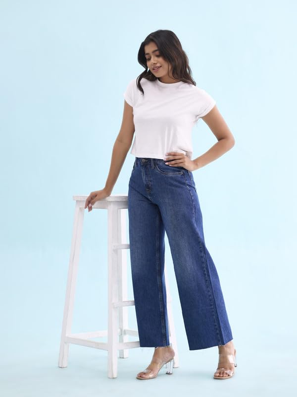 Go Colors_Women_Wide Jeans_Blue_26