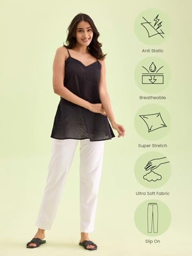GO COLORS_Women_Kurti Pant Plus_White_3P