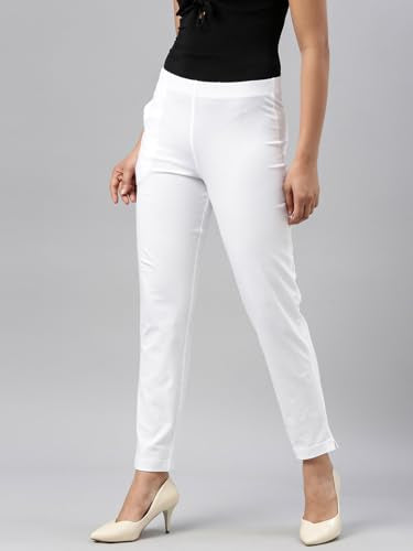 GO COLORS_Women_Kurti Pant Plus_White_3P
