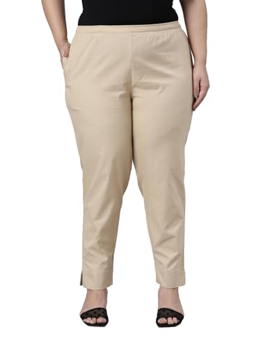 Go Colors_Women_Pencil Pant_Light Beige_M