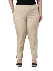 Go Colors_Women_Pencil Pant_Light Beige_M