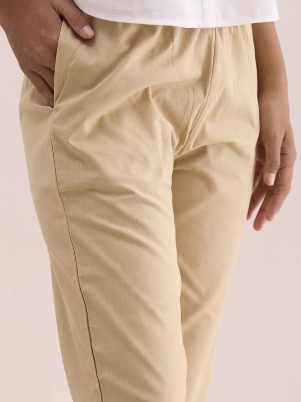 Go Colors_Women_Pencil Pant_Light Beige_M