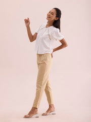Go Colors_Women_Pencil Pant_Light Beige_M