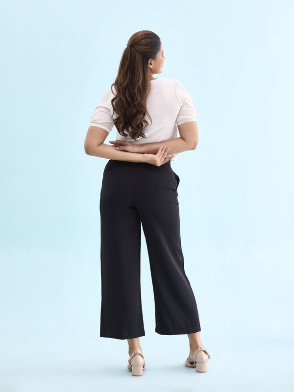 Go Colors_Women_Wide Trouser_Black_2X
