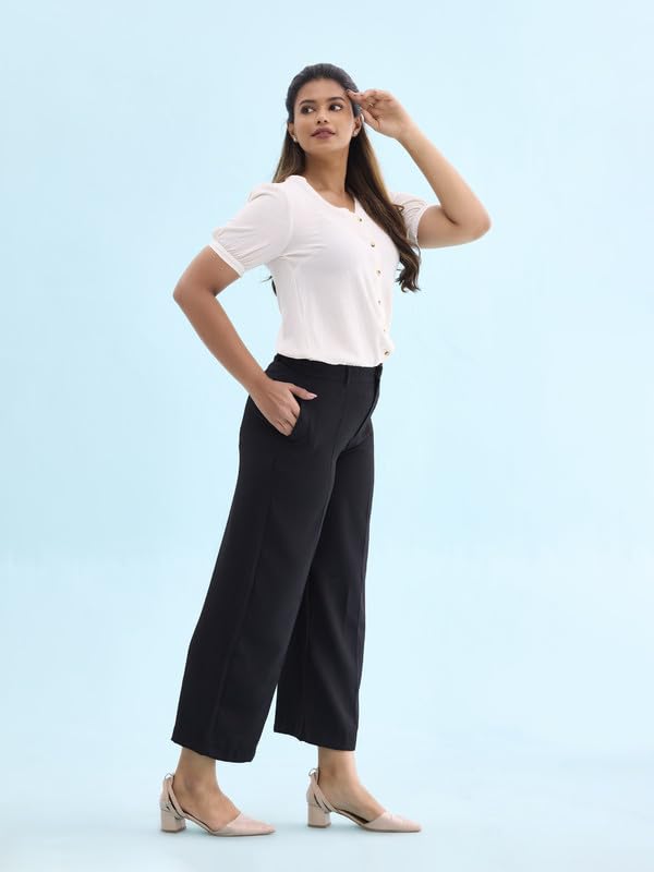 Go Colors_Women_Wide Trouser_Black_2X
