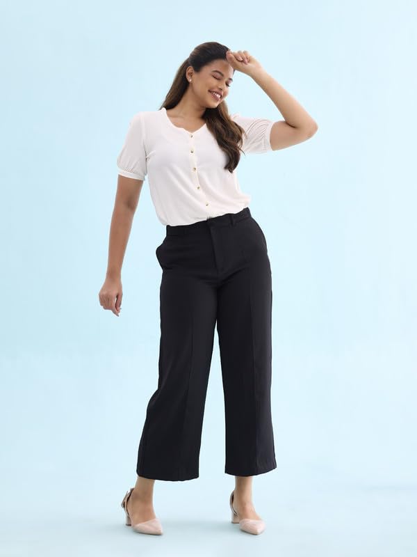 Go Colors_Women_Wide Trouser_Black_2X