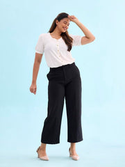 Go Colors_Women_Wide Trouser_Black_2X
