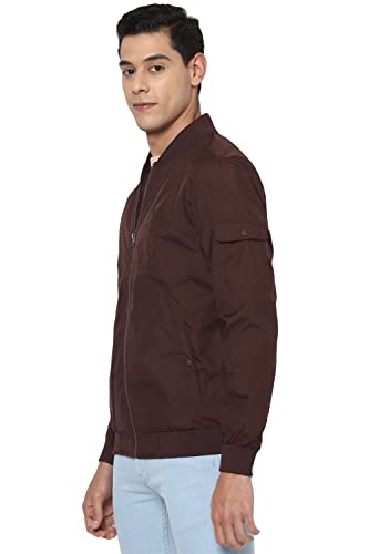 Allen Solly Men's Car Coat (ASJKLJBOFI53773_Maroon