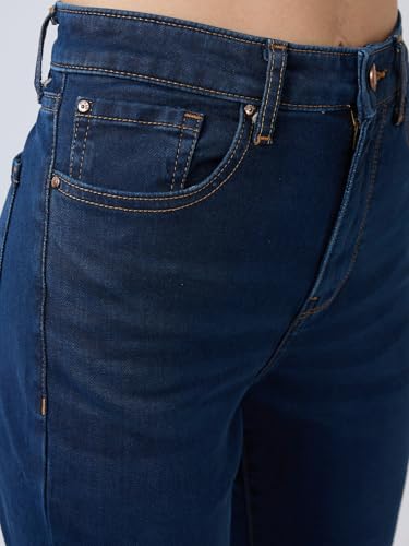 Spykar Women's Boot Cut Fit High Rise Casual Jeans (Size: 28)-WDELI2BD311-Dark Blue