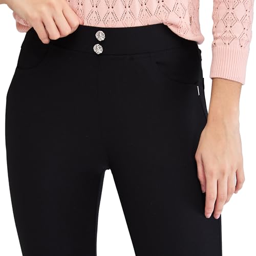 Spykar Black Skinny Fit High Rise Knit Track Pant for Women