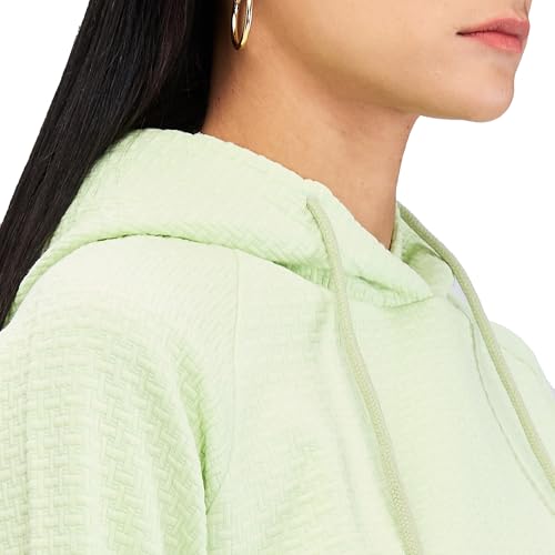 Spykar Green Full Sleeves Oversize Fit Solid Sweat Shirts for Women