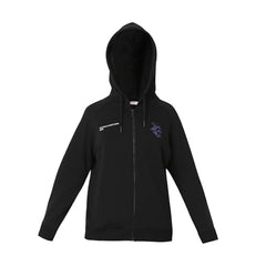 Spykar Women Full Sleeve Hood Regular Fit Black Casual Sweatshirt