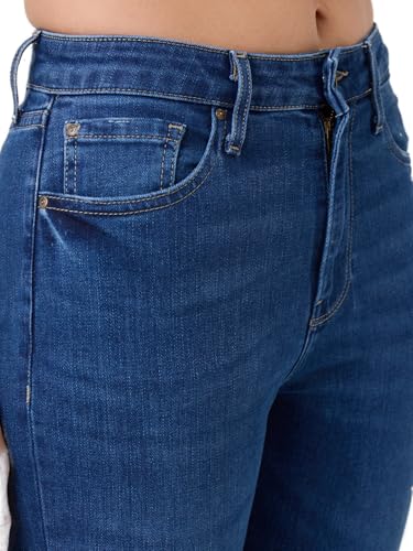 SPYKAR Women's Loose Jeans (WDELI1BE234DARKINDIGO_Dark Indigo