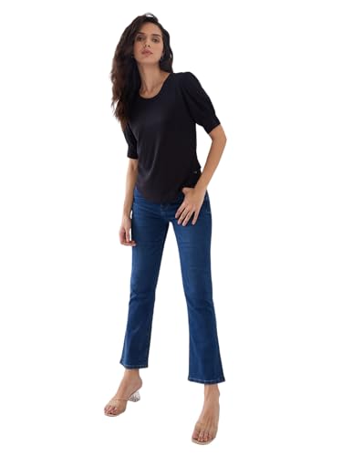 SPYKAR Women's Loose Jeans (WDELI1BE234DARKINDIGO_Dark Indigo