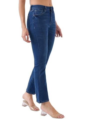 SPYKAR Women's Loose Jeans (WDELI1BE234DARKINDIGO_Dark Indigo