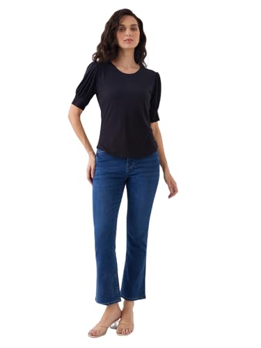 SPYKAR Women's Loose Jeans (WDELI1BE234DARKINDIGO_Dark Indigo