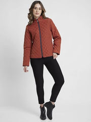 Spykar Rust Comfort Fit Casual Jackets For Women