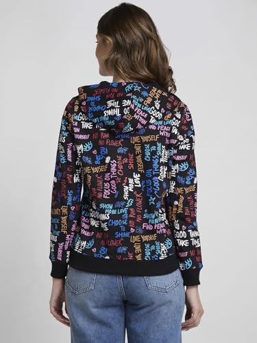 Spykar Black Regular Fit Casual Sweatshirts for Women