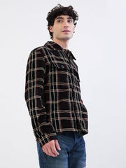 Spykar Jet Black Straight Fit Casual Jackets For Men