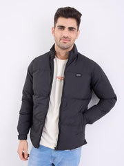 SPYKAR Men's A-Line Coat (MJKHW2BE032_Jet Black