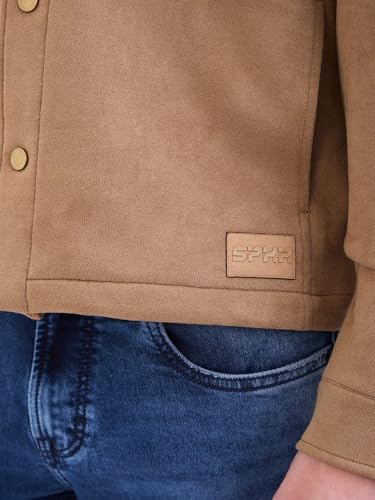 SPYKAR Men's A-Line Coat (MJKHW2BE025_Bison Brown