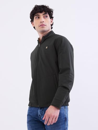 Spykar Rifle Green Straight Fit Casual Jackets For Men
