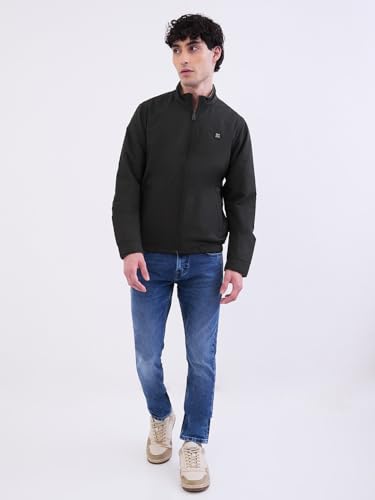 Spykar Rifle Green Straight Fit Casual Jackets For Men