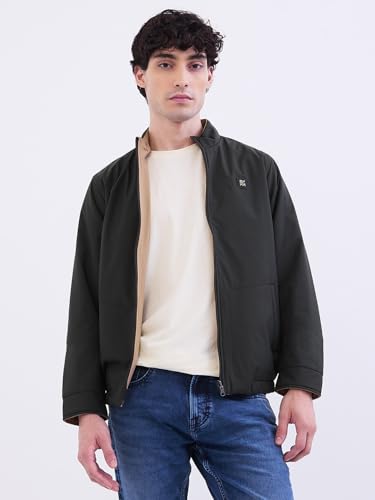 Spykar Rifle Green Straight Fit Casual Jackets For Men