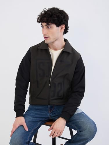 SPYKAR Men's A-Line Coat (MJKLW2BE028_Olive Green