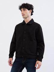 Spykar Charcoal Grey Straight Fit Casual Jackets For Men