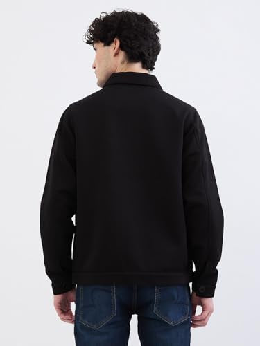 Spykar Charcoal Grey Straight Fit Casual Jackets For Men