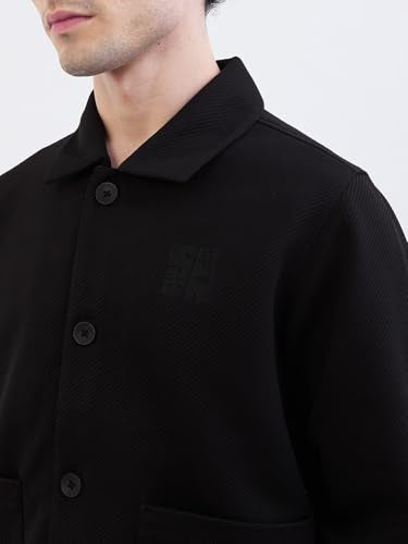 Spykar Charcoal Grey Straight Fit Casual Jackets For Men