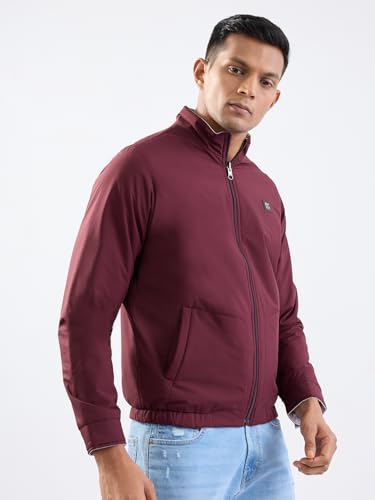 SPYKAR Men's A-Line Coat (MJKLW2BE024_Wine Red