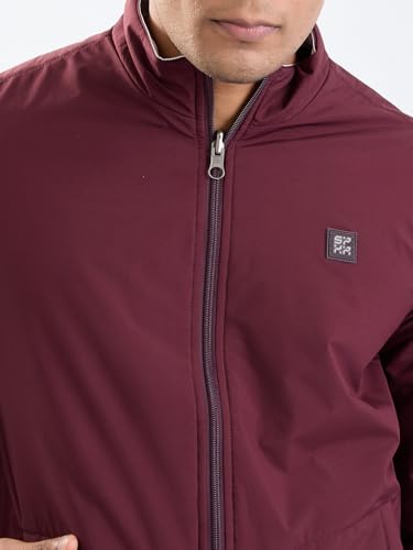 SPYKAR Men's A-Line Coat (MJKLW2BE024_Wine Red
