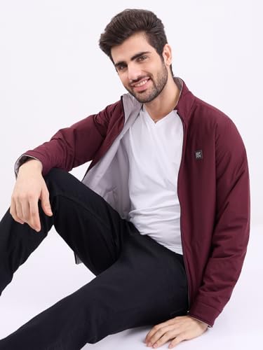 SPYKAR Men's A-Line Coat (MJKLW2BE024_Wine Red