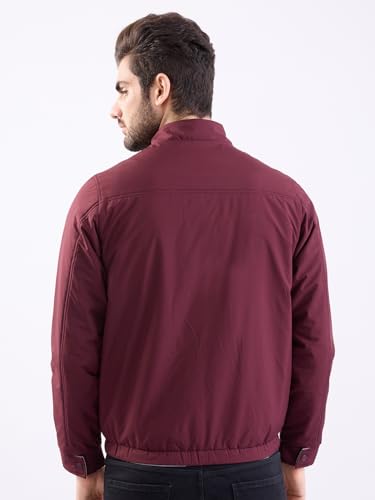 SPYKAR Men's A-Line Coat (MJKLW2BE024_Wine Red
