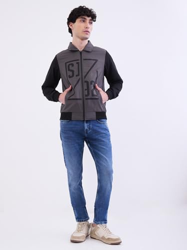 SPYKAR Men's A-Line Coat (MJKLW2BE028_Slate Grey