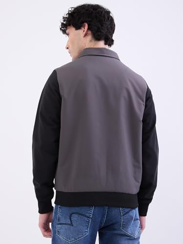 SPYKAR Men's A-Line Coat (MJKLW2BE028_Slate Grey