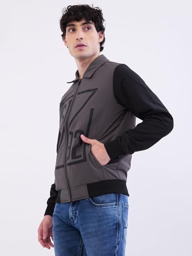 SPYKAR Men's A-Line Coat (MJKLW2BE028_Slate Grey