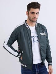 Spykar Bottle Green Straight Fit Casual Jackets For Men