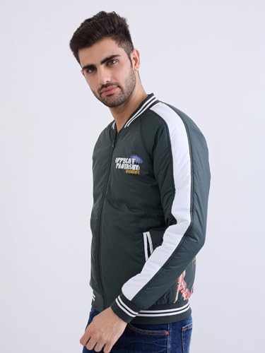 Spykar Bottle Green Straight Fit Casual Jackets For Men