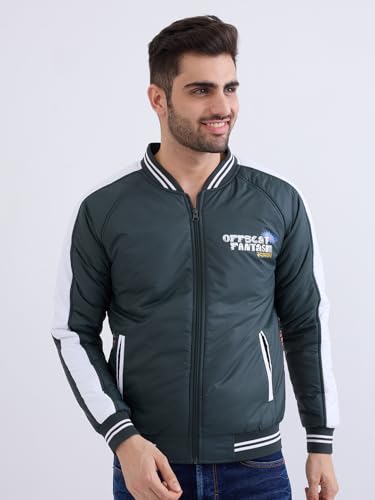 Spykar Bottle Green Straight Fit Casual Jackets For Men