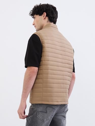 SPYKAR Men's A-Line Coat (MJKSL2BE019_Camel Khaki