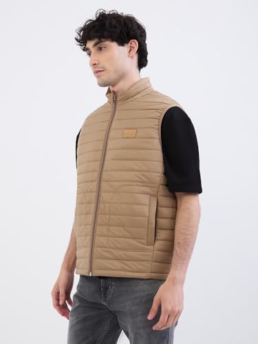 SPYKAR Men's A-Line Coat (MJKSL2BE019_Camel Khaki